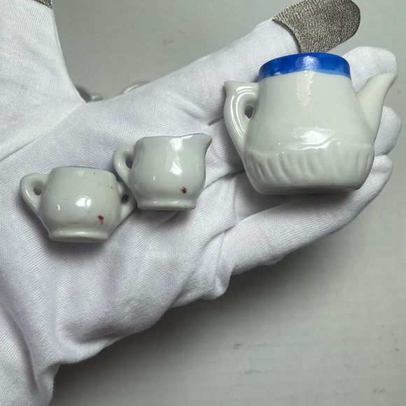 Antique Vintage 1940’s Mini Tea Set 15 piece Occupied Japan Original box - Picture 11 of 11